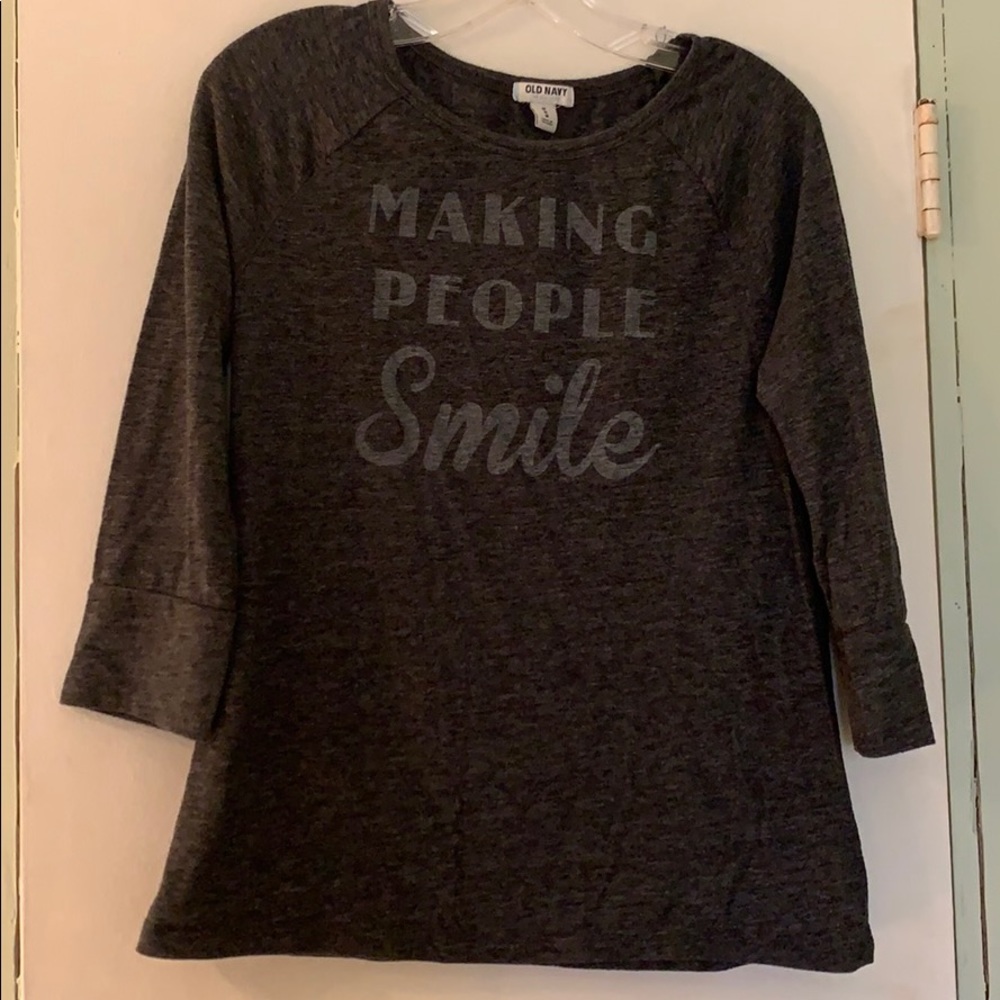 🌷 Old Navy 3/4 Sleeve Gray Tee